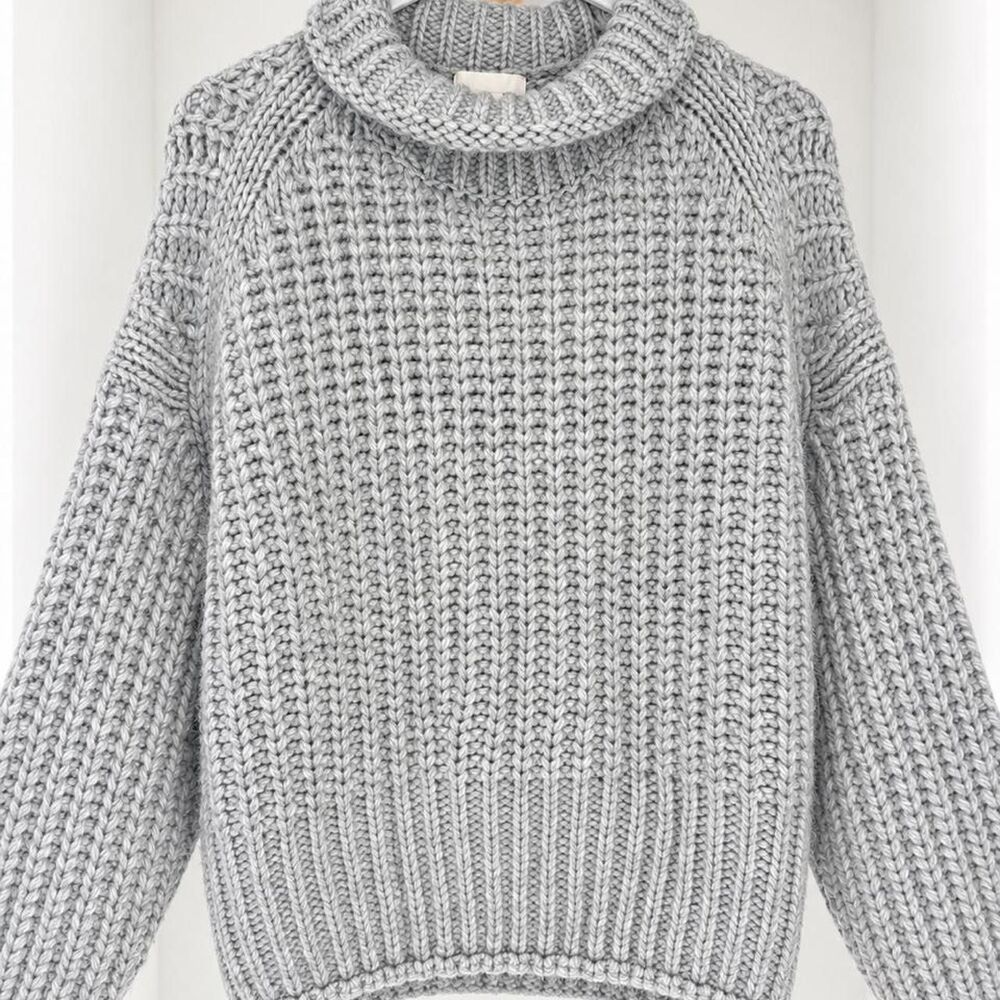 Women's Grey and Blue Jumper